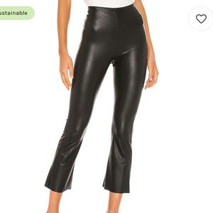 Commando faux leather cropped flare legging